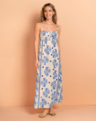 Vestido midi con tiras para anudar en espalda#color_191-estampado-marfil