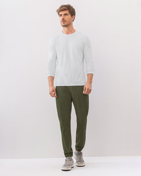 Jogger en drill para hombre#color_605-verde