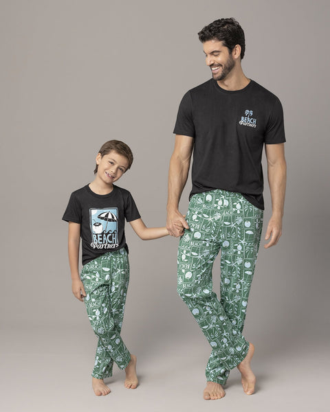 Pantalón bota recta con estampado#color_254-verde-estampado