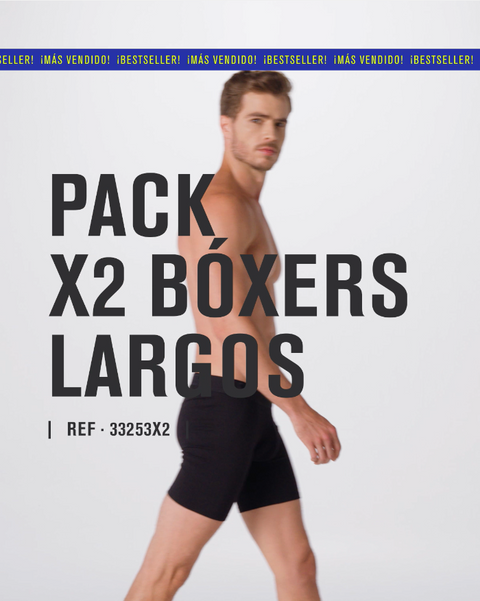 Pack x2 bóxers largos ajustado en algodón#all_variants