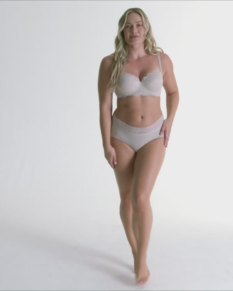 Calzón pantaleta en tela ultraliviana con franja de encaje#all_variants