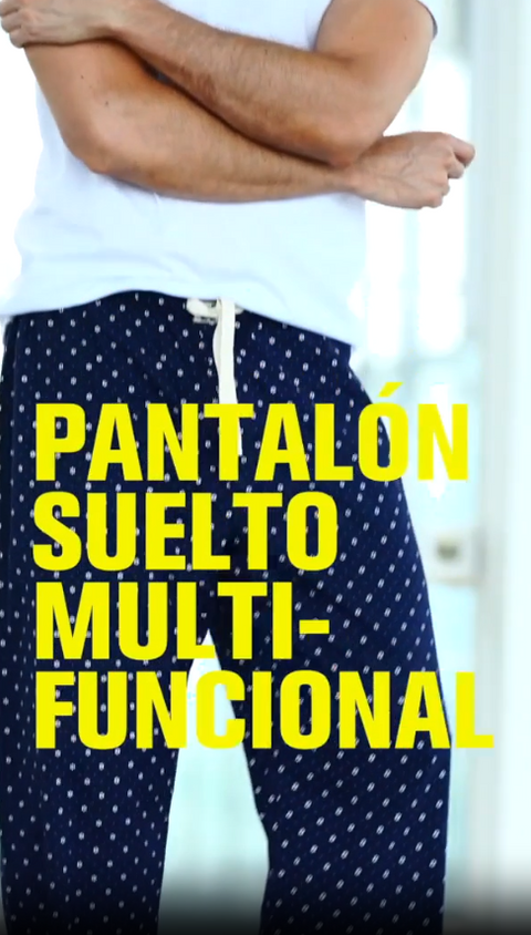 Pantalón largo en algodón cómodo y funcional para hombre