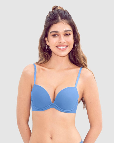 Sostén push up de doble realce con arco (barba)#color_558-azul-medio