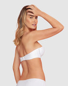 Brasier strapless de doble realce que aumenta dos tallas de copa