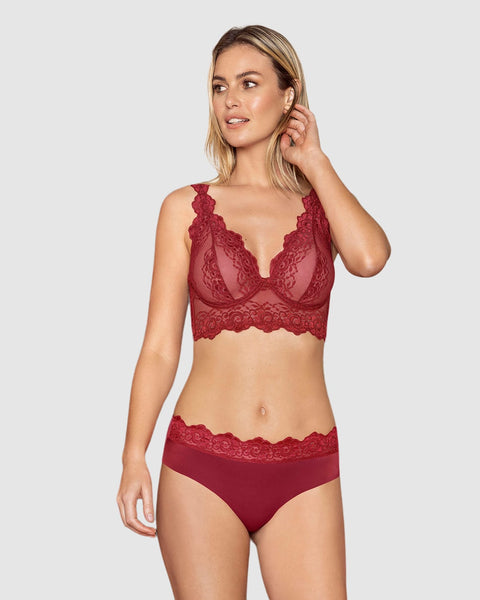 Sostén tipo bralette en encaje y transparencias#color_a40-rojo