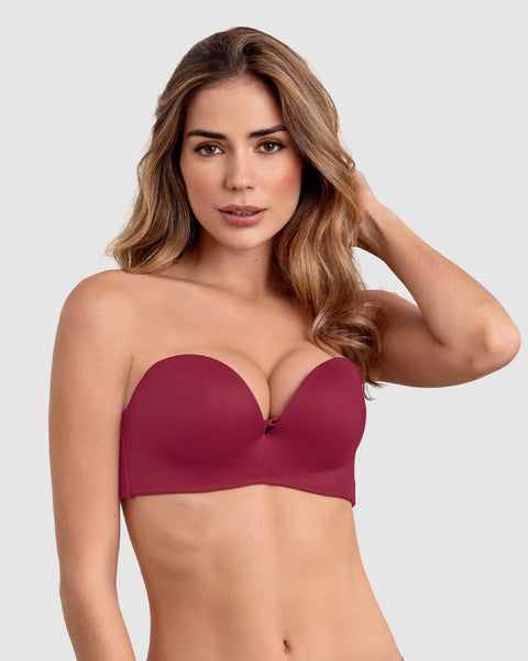 Sostén wow de triple realce ideal como strapless#color_259-vino