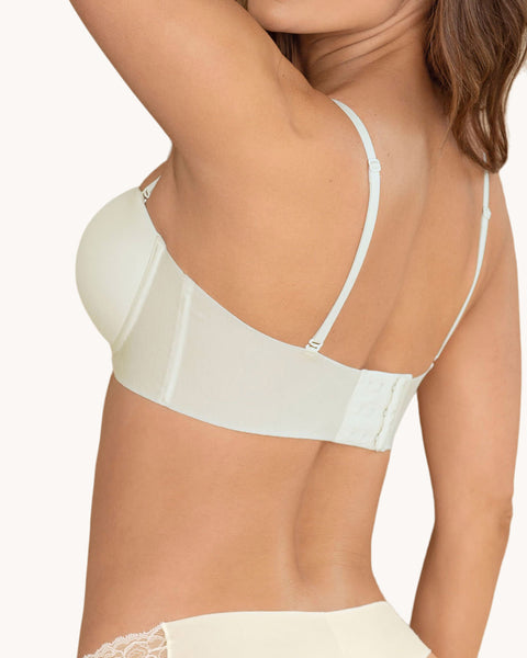 Sostén strapless antideslizante: push up#color_253-marfil