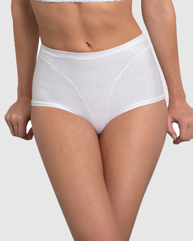 Calzón clásico de control suave en abdomen#color_000-blanco