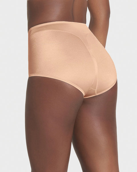 Calzón clásico de control suave en abdomen#color_878-beige