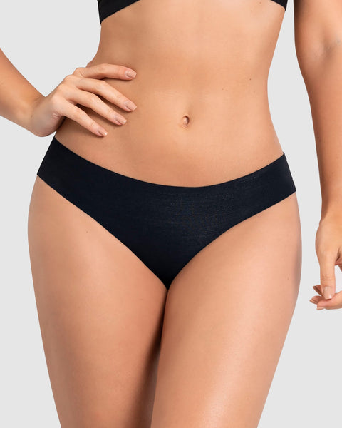 Calzón tipo tanga ultraplano de aspecto invisible#color_785-negro