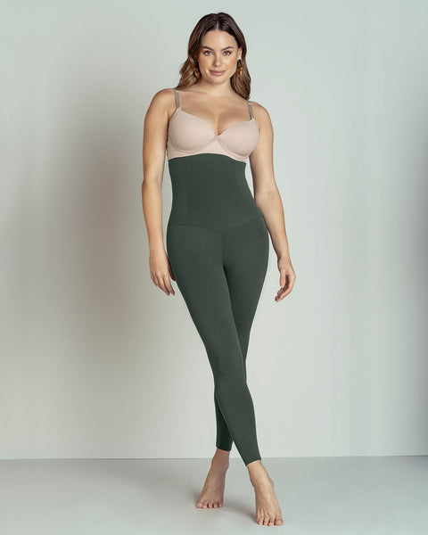 Legging de tiro alto con control fuerte de abdomen#color_661-verde-oscuro