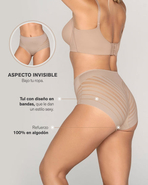 Calzón faja clásico con bandas de tul#all_variants