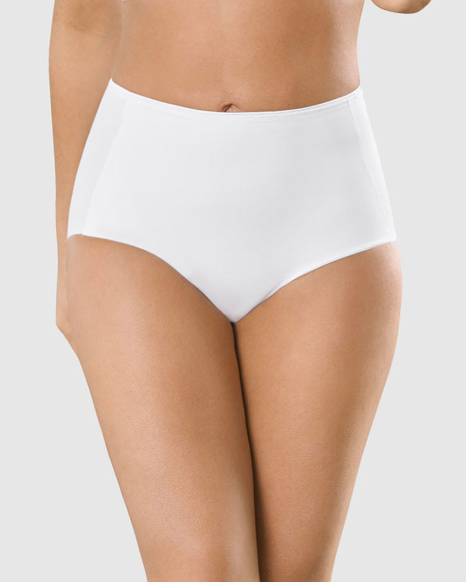 Panty clásico efecto invisible de control fuerte en abdomen#color_000-blanco