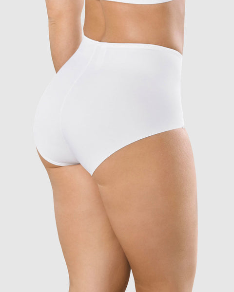 Panty clásico efecto invisible de control fuerte en abdomen#color_000-blanco