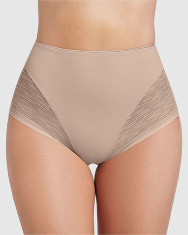 Calzón faja clásico invisible con transparencias en glúteos y laterales#color_802-cafe-claro