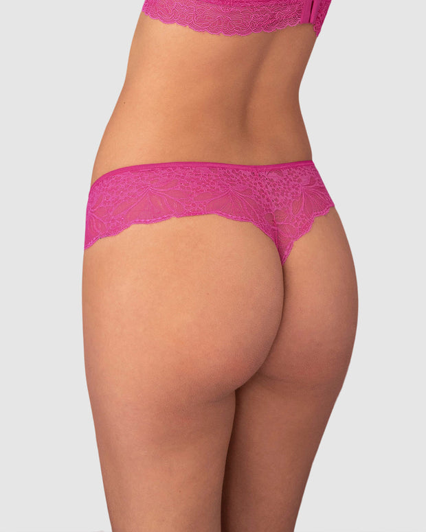 Calzón estilo tanga colaless con laterales y encaje#color_053-rosa-intenso
