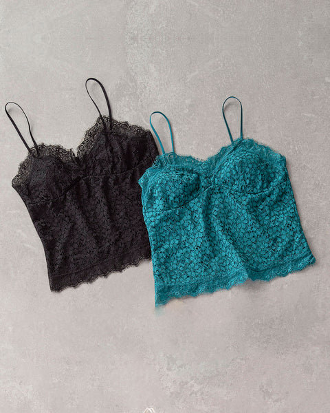 Blusa en encaje con silueta semiajustada#color_728-verde-petroleo