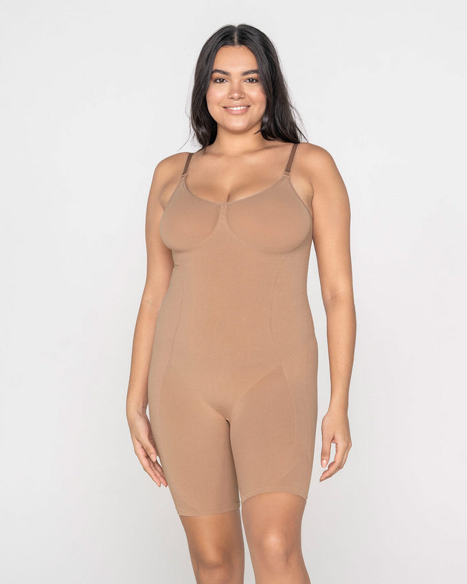 Faja body de control suave invisible bajo tu ropa#color_087-cafe