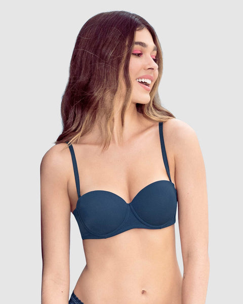 Sostén strapless con realce incorporado#color_586-azul-oscuro