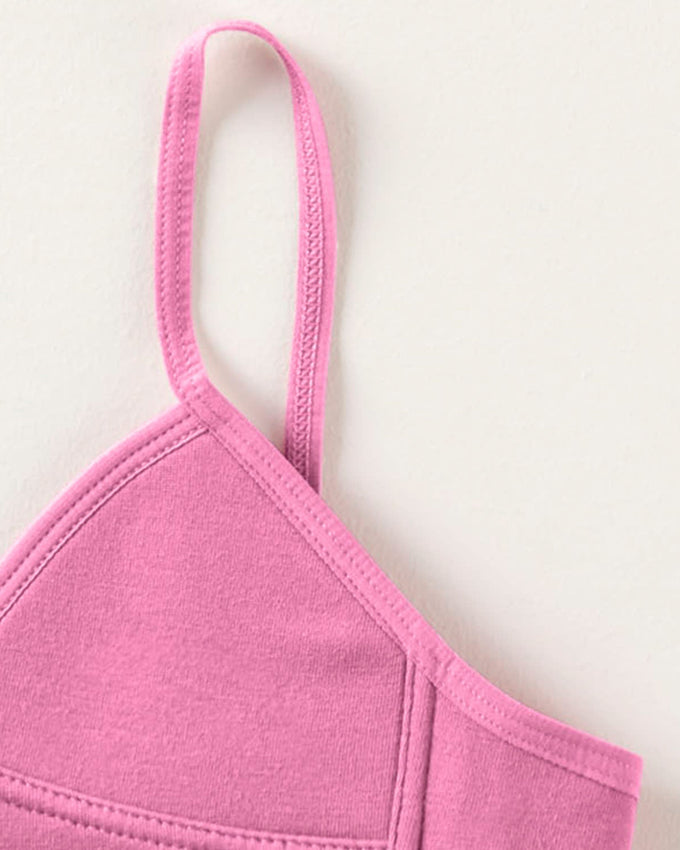 Top básico principiante en algodón para niña#color_359-fondo-rosado