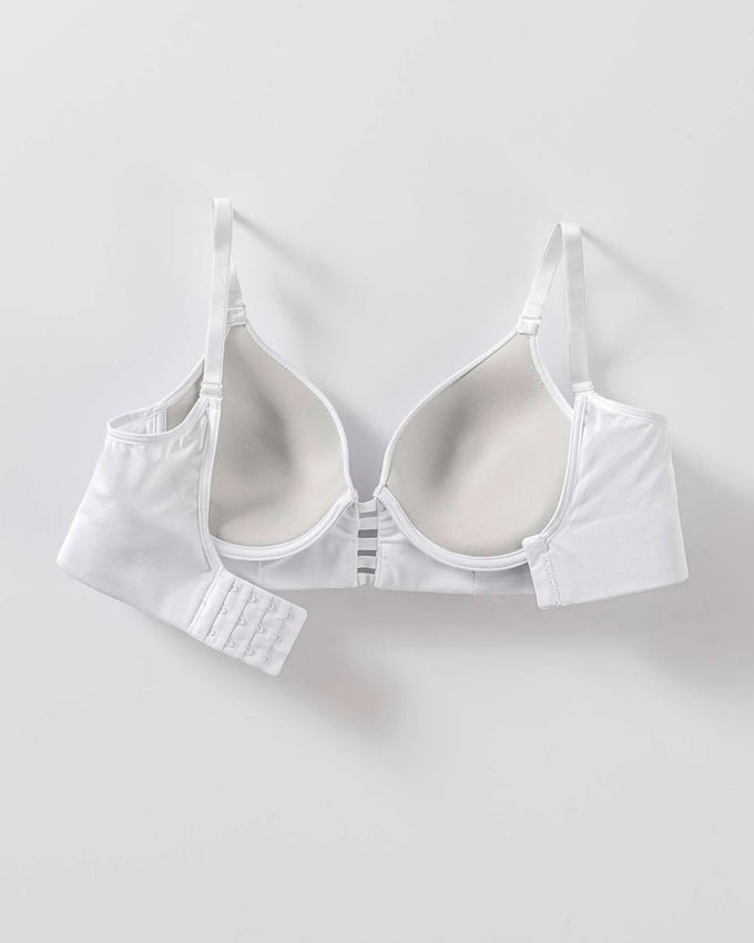 Brasier memory bustier triangular de realce alto y buen cubrimiento#color_000-blanco