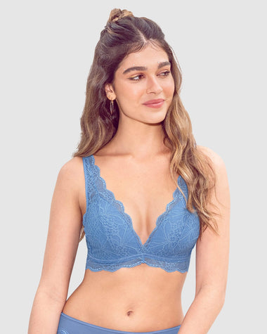 Bralette con copas en espuma cubierto en encaje#color_558-azul-medio