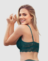 Bralette con copas en espuma cubierto en encaje#color_650-verde-oscuro