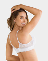 Sostén escote profundo ultra cómodo con encaje en la base y espalda#color_000-blanco
