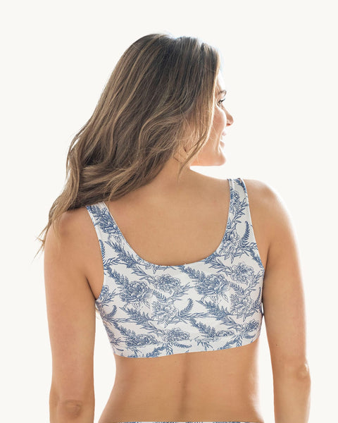 Top talla única ultra cómodo con bolsillo interno para guardarlo pocket bra#color_885-marfil-estampado-flores