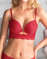 Sostén doble realce con escote profundo en espalda sexy back#color_370-rojo