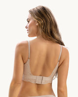Sostén doble realce con escote profundo en espalda sexy back#color_802-cafe-claro