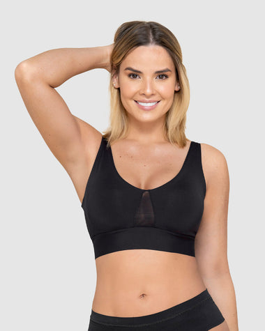 Sostén tipo top de copas extraíbles totalmente cómodo y liviano Flexi Brastop#color_700-negro