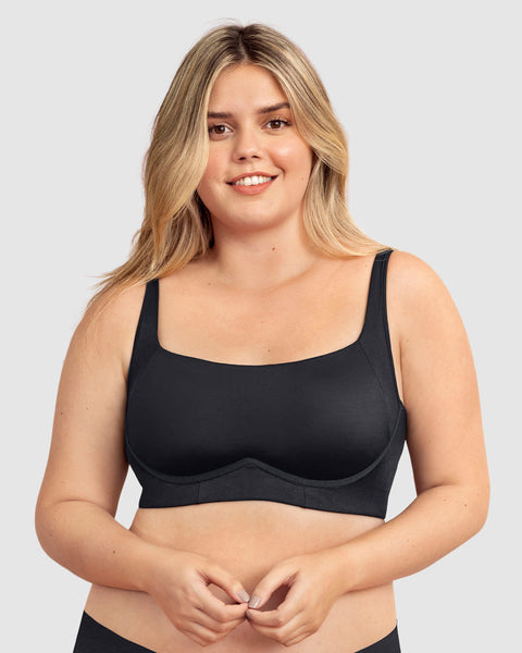 Brasier sin arco ultracómodo de alto soporte y cubrimiento Everyday bra#color_700-negro