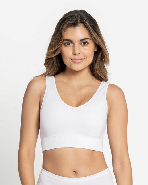 Top seamless de copas removibles sin costuras#color_000-blanco