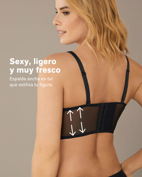 Sostén tipo bralette en encaje y transparencias#all_variants