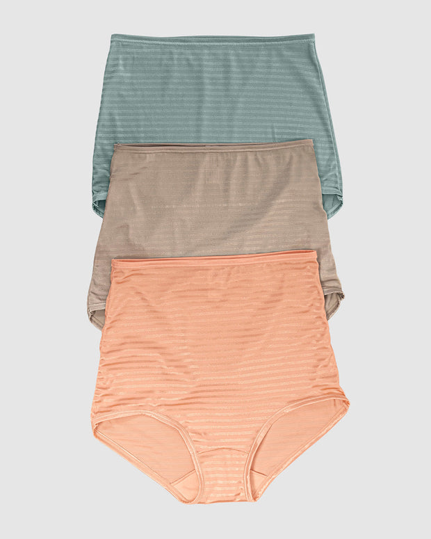 Paquete x 3 calzones clásicos con máximo cubrimiento#color_s20-mandarina-gris-verdoso-cafe-claro