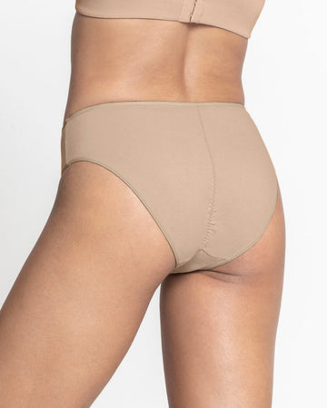 Paquete x 3 calzones tipo bikini en algodón con total cubrimiento#color_s08-cafe-blanco-marfil