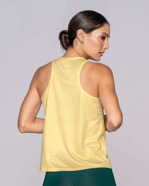 Camiseta deportiva de secado rápido y silueta semiajustada para mujer#color_152-amarillo