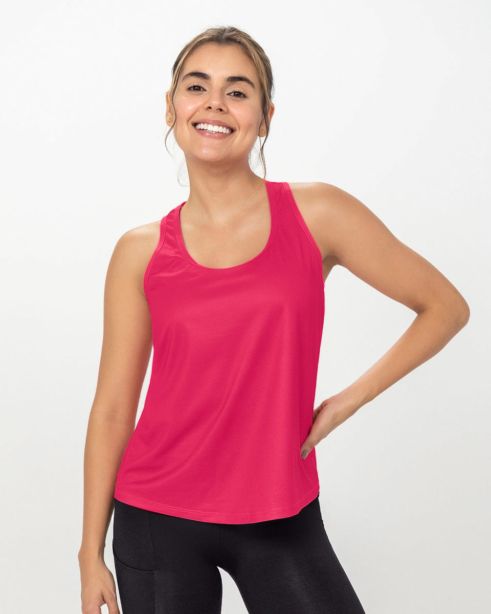 Camiseta deportiva de secado rápido y silueta semiajustada para mujer