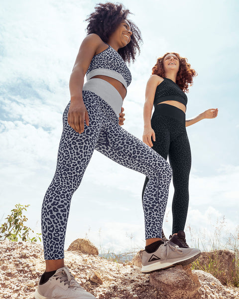 Legging deportivo de control y tiro alto en tecnología seamless sin costuras#color_420-animal-print-azul