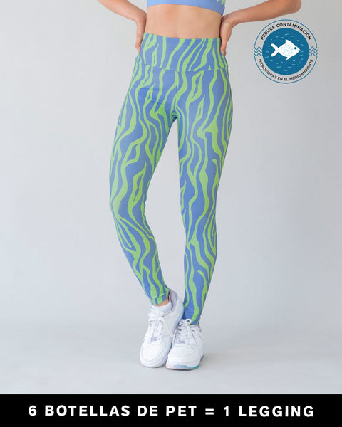 Legging de tiro alto control en abdomen y muslos en material bio-pet#color_443-print-morado-verde