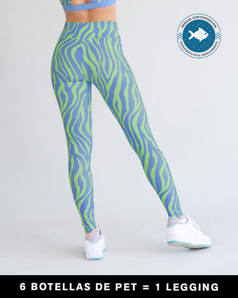 Legging de tiro alto control en abdomen y muslos en material bio-pet#color_443-print-morado-verde