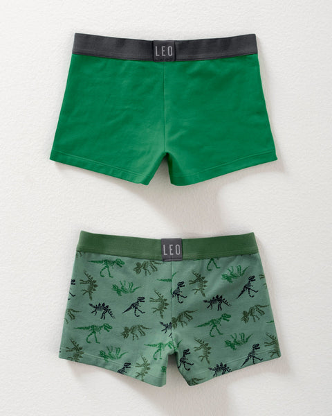 Paquete x2 bóxers leo en algodón para niños#color_s58-verde-estampado