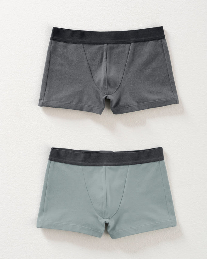 Paquete x2 bóxers leo en algodón para niños#color_s60-gris-claro-gris-oscuro