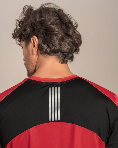 Camiseta tecnológica deportiva con mallas transpirables#color_340-rojo