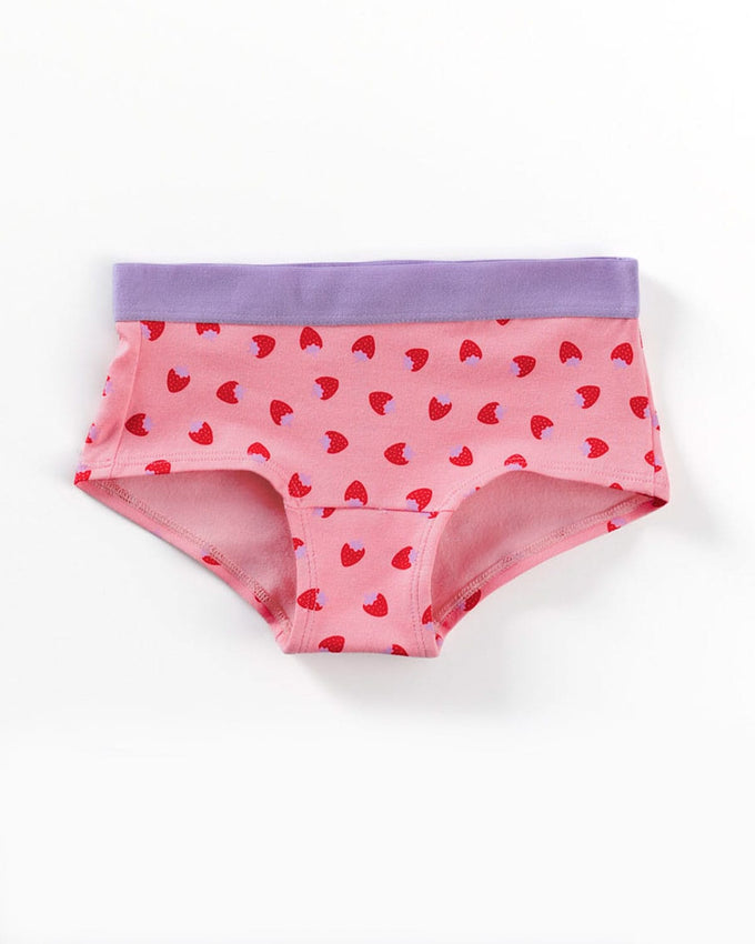 Paquete x 5 calzones tipo pantaleta en algodón suave#color_s23-blanco-naranja-frutas-fresas-rosado