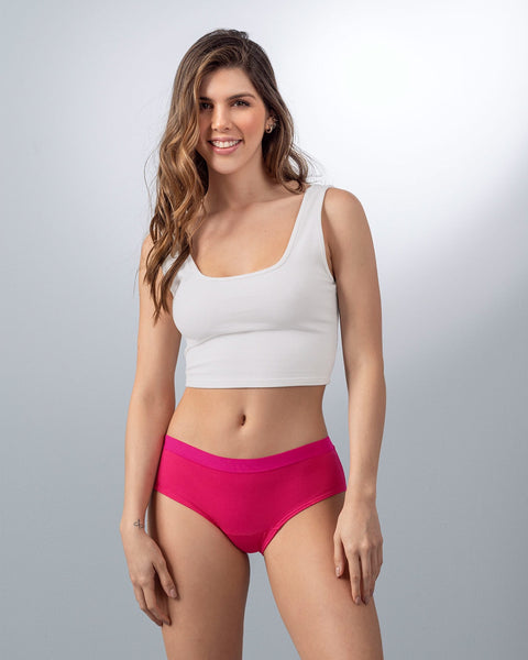 Pack x3 calzones estilo pantaleta en algodón#color_s55-rosado-claro-estampado-fucsia-lila