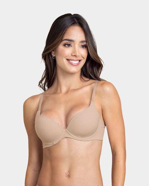 Sostén de realce medio con cargaderas multiusos#color_802-cafe-claro