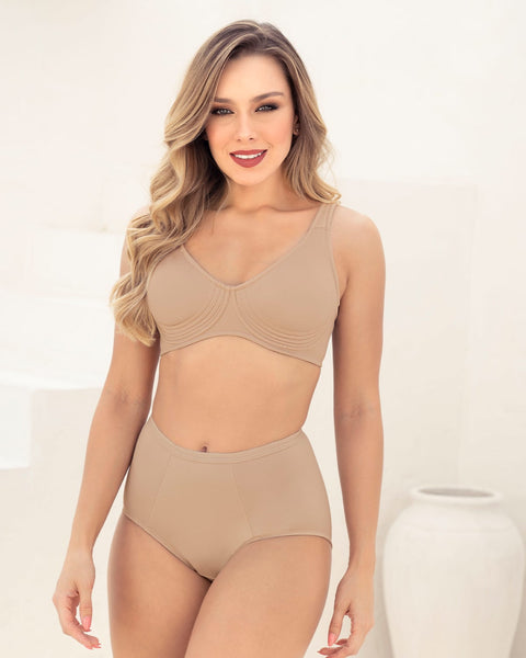 Brasier básico de uso diario con costuras que reemplazan los arcos#color_802-cafe-claro