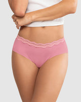 Calzón pantaleta con encaje en cintura tiro medio#color_348-rosado-medio